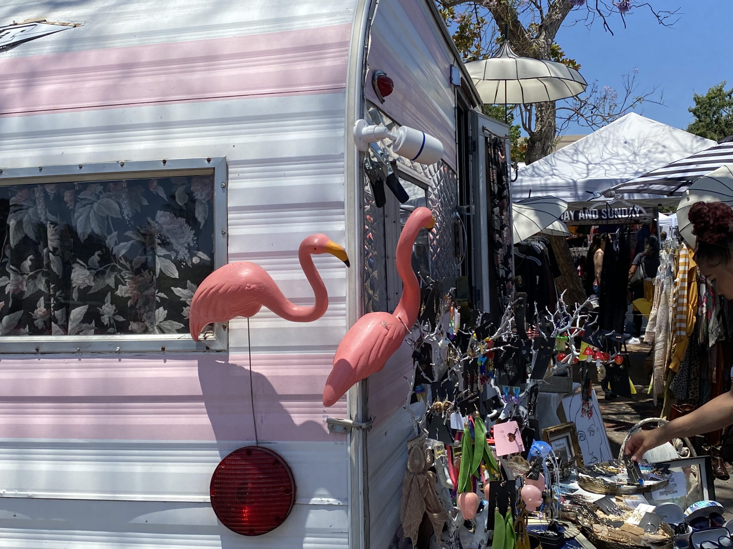 Los Feliz Flea Flamingoes