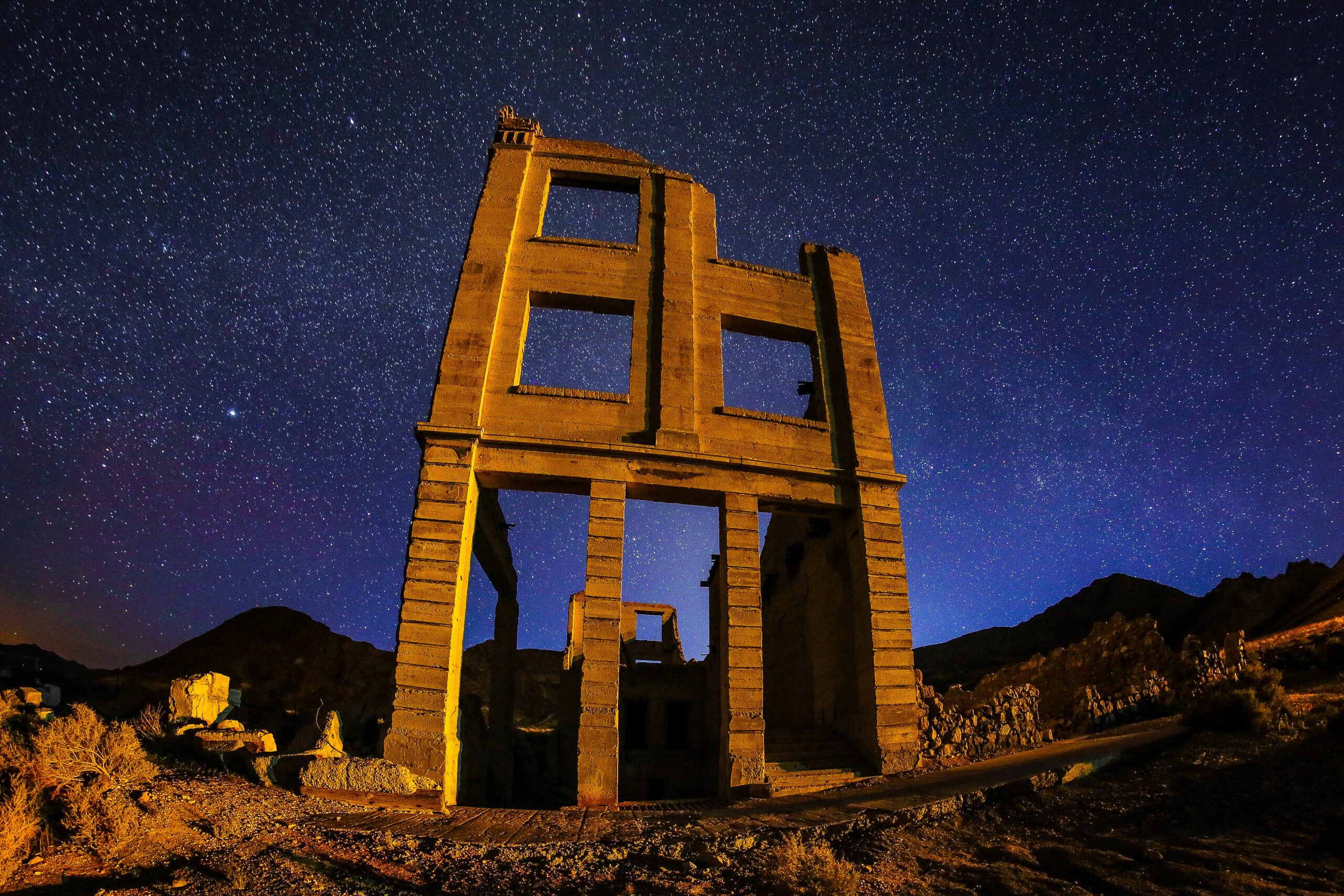 Rhyolite Nevada At Night